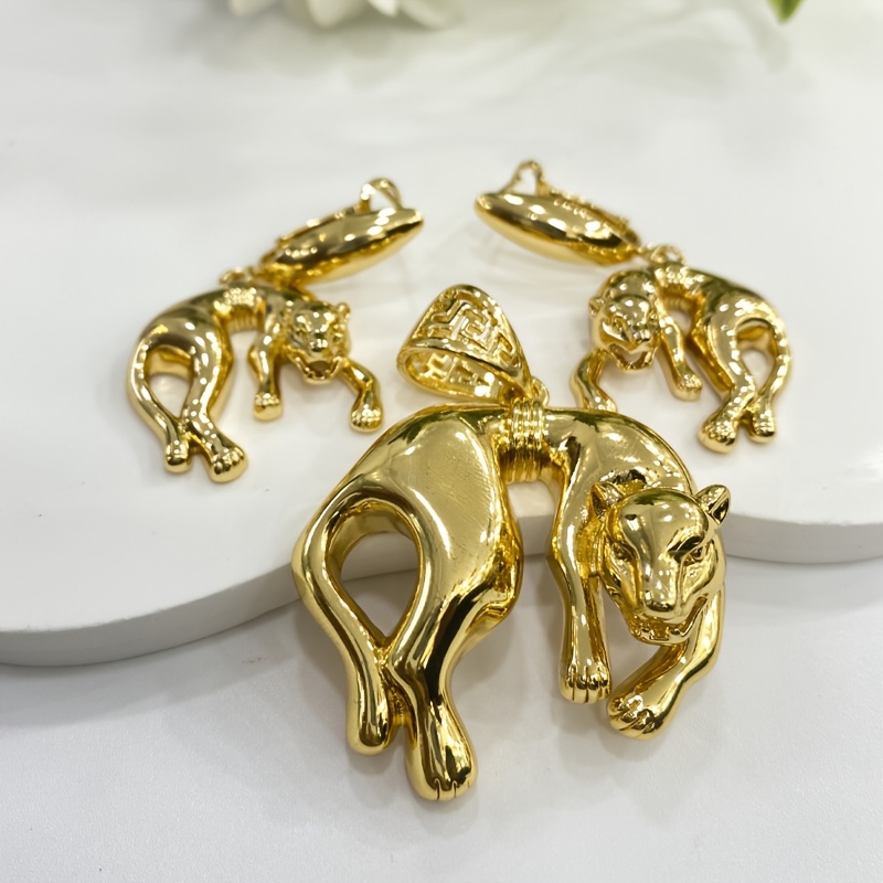 Leopard Earrings & Necklace Set Women's Jewelry